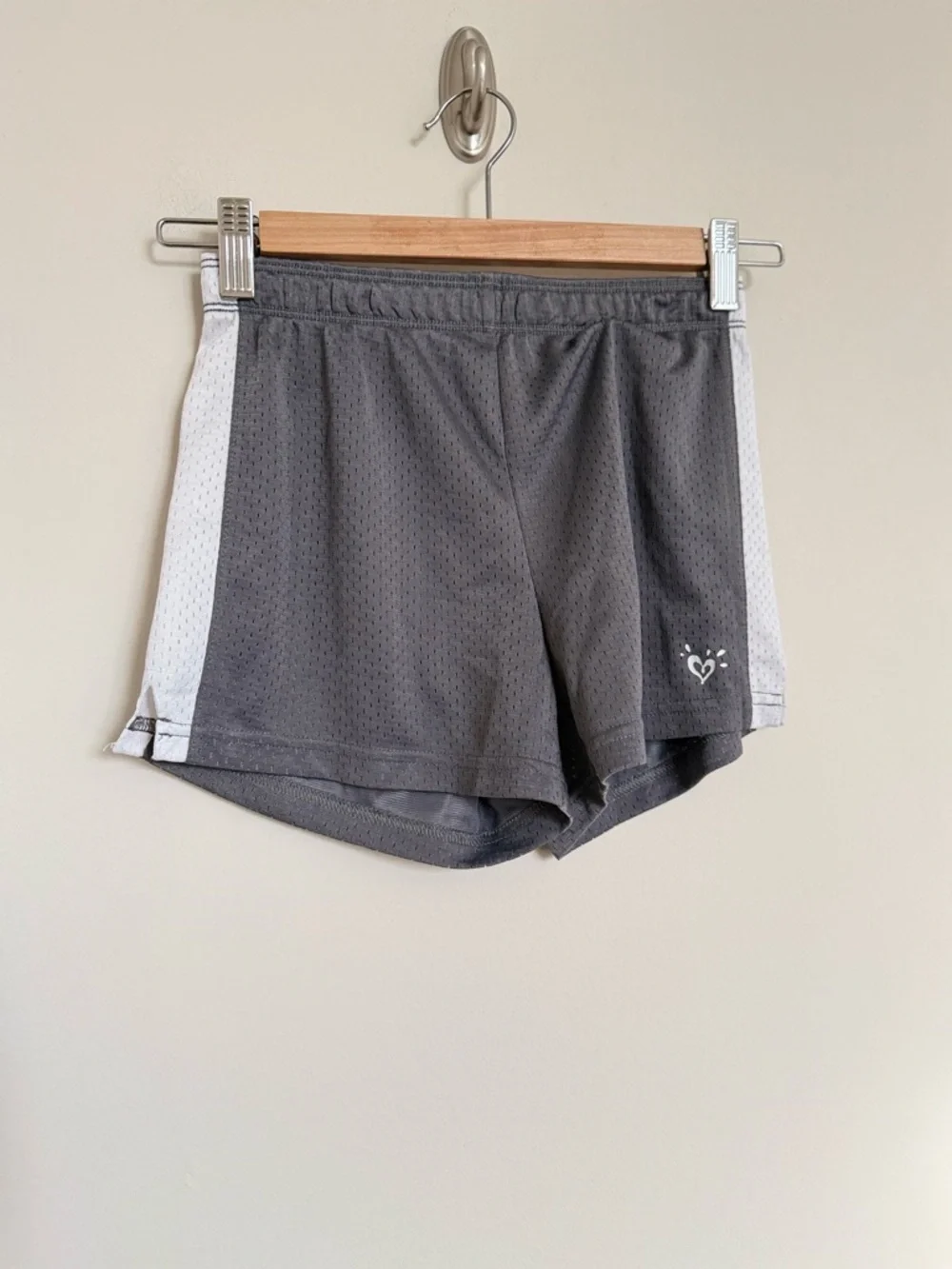Justice Gray Athletic Shorts Size 10 Girls Sporty Mesh Activewear